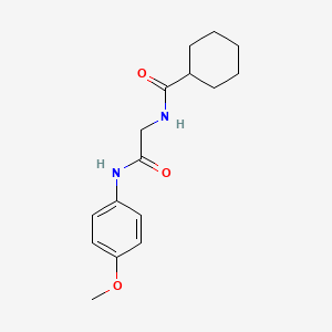 molecular formula C16H22N2O3 B5682283 N-{2-[(4-methoxyphenyl)amino]-2-oxoethyl}cyclohexanecarboxamide 
