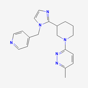 molecular formula C19H22N6 B5682332 3-methyl-6-{3-[1-(pyridin-4-ylmethyl)-1H-imidazol-2-yl]piperidin-1-yl}pyridazine 