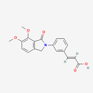 molecular formula C19H17NO5 B5682336 3-[3-(6,7-dimethoxy-1-oxo-1,3-dihydro-2H-isoindol-2-yl)phenyl]acrylic acid 
