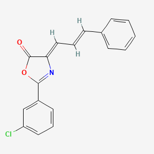2-(3-chlorophenyl)-4-(3-phenyl-2-propen-1-ylidene)-1,3-oxazol-5(4H)-one