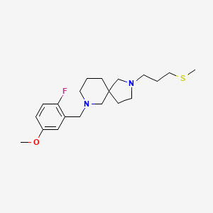 molecular formula C20H31FN2OS B5682358 7-(2-fluoro-5-methoxybenzyl)-2-[3-(methylthio)propyl]-2,7-diazaspiro[4.5]decane 