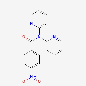 molecular formula C17H12N4O3 B5682364 4-nitro-N,N-di-2-pyridinylbenzamide 