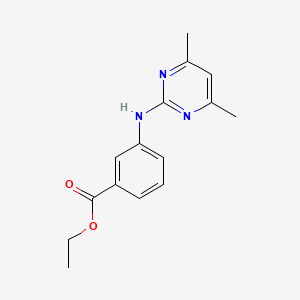 molecular formula C15H17N3O2 B5682366 ethyl 3-[(4,6-dimethyl-2-pyrimidinyl)amino]benzoate 