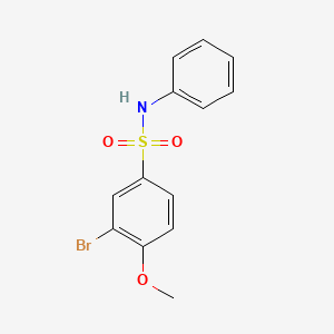 molecular formula C13H12BrNO3S B5682373 3-bromo-4-methoxy-N-phenylbenzenesulfonamide 