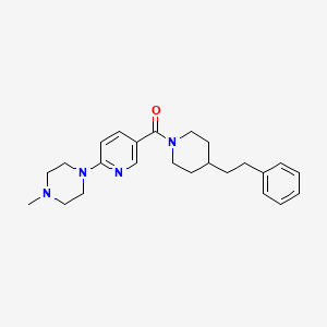 molecular formula C24H32N4O B5682386 1-methyl-4-(5-{[4-(2-phenylethyl)-1-piperidinyl]carbonyl}-2-pyridinyl)piperazine 