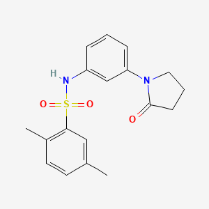 2,5-dimethyl-N-[3-(2-oxopyrrolidin-1-yl)phenyl]benzenesulfonamide