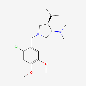 molecular formula C18H29ClN2O2 B5682411 (3S*,4R*)-1-(2-chloro-4,5-dimethoxybenzyl)-4-isopropyl-N,N-dimethylpyrrolidin-3-amine 