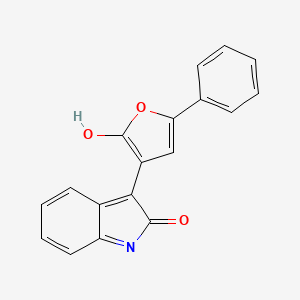 molecular formula C18H11NO3 B5682456 3-(2-oxo-5-phenyl-3(2H)-furanylidene)-1,3-dihydro-2H-indol-2-one 
