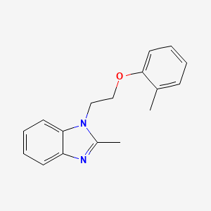 molecular formula C17H18N2O B5682471 2-methyl-1-[2-(2-methylphenoxy)ethyl]-1H-benzimidazole 