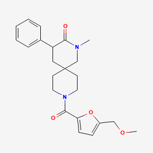 molecular formula C23H28N2O4 B5682478 9-[5-(methoxymethyl)-2-furoyl]-2-methyl-4-phenyl-2,9-diazaspiro[5.5]undecan-3-one 