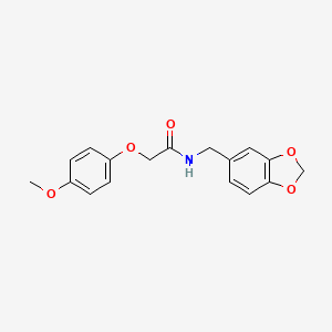 N-(1,3-benzodioxol-5-ylmethyl)-2-(4-methoxyphenoxy)acetamide