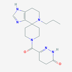 molecular formula C18H26N6O2 B5682511 6-[(5-propyl-1,5,6,7-tetrahydro-1'H-spiro[imidazo[4,5-c]pyridine-4,4'-piperidin]-1'-yl)carbonyl]-4,5-dihydropyridazin-3(2H)-one 