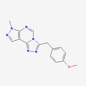 molecular formula C15H14N6O B5682532 3-(4-methoxybenzyl)-7-methyl-7H-pyrazolo[4,3-e][1,2,4]triazolo[4,3-c]pyrimidine 