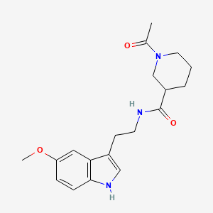 molecular formula C19H25N3O3 B5682552 1-acetyl-N-[2-(5-methoxy-1H-indol-3-yl)ethyl]-3-piperidinecarboxamide 