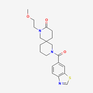 molecular formula C20H25N3O3S B5682580 8-(1,3-benzothiazol-6-ylcarbonyl)-2-(2-methoxyethyl)-2,8-diazaspiro[5.5]undecan-3-one 