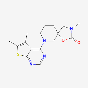 molecular formula C16H20N4O2S B5682603 7-(5,6-dimethylthieno[2,3-d]pyrimidin-4-yl)-3-methyl-1-oxa-3,7-diazaspiro[4.5]decan-2-one 