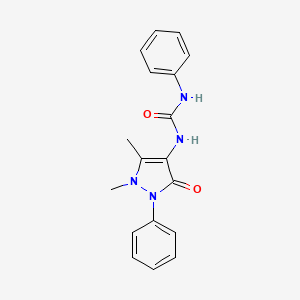 molecular formula C18H18N4O2 B5682610 N-(1,5-dimethyl-3-oxo-2-phenyl-2,3-dihydro-1H-pyrazol-4-yl)-N'-phenylurea CAS No. 51944-15-1