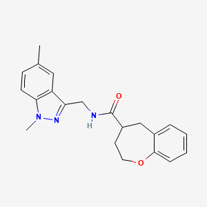 molecular formula C21H23N3O2 B5682612 N-[(1,5-dimethyl-1H-indazol-3-yl)methyl]-2,3,4,5-tetrahydro-1-benzoxepine-4-carboxamide 