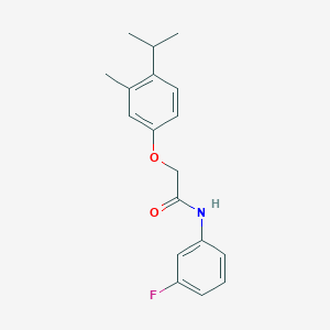 molecular formula C18H20FNO2 B5682614 N-(3-fluorophenyl)-2-(4-isopropyl-3-methylphenoxy)acetamide 