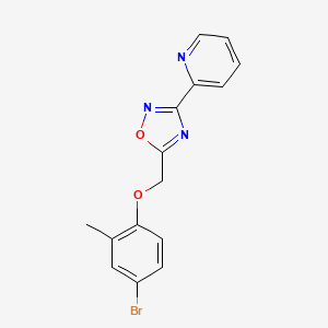 2-{5-[(4-bromo-2-methylphenoxy)methyl]-1,2,4-oxadiazol-3-yl}pyridine