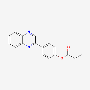 molecular formula C17H14N2O2 B5682625 4-(2-quinoxalinyl)phenyl propionate 