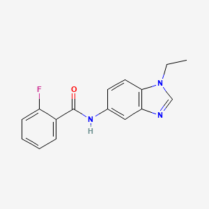molecular formula C16H14FN3O B5682664 N-(1-ethyl-1H-benzimidazol-5-yl)-2-fluorobenzamide 