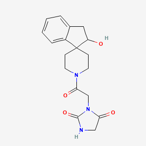 molecular formula C18H21N3O4 B5682667 3-[2-(2-hydroxy-2,3-dihydro-1'H-spiro[indene-1,4'-piperidin]-1'-yl)-2-oxoethyl]-2,4-imidazolidinedione 