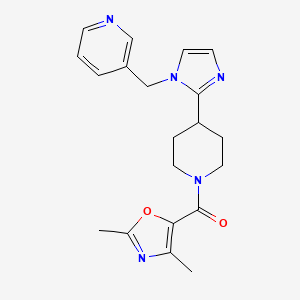 molecular formula C20H23N5O2 B5682668 3-[(2-{1-[(2,4-dimethyl-1,3-oxazol-5-yl)carbonyl]-4-piperidinyl}-1H-imidazol-1-yl)methyl]pyridine 