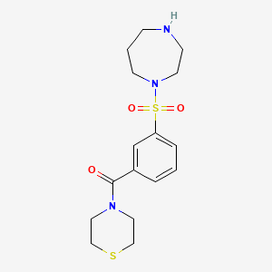 molecular formula C16H23N3O3S2 B5682679 1-{[3-(4-thiomorpholinylcarbonyl)phenyl]sulfonyl}-1,4-diazepane hydrochloride 