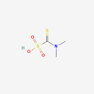 molecular formula C3H7NO3S2 B568268 Dimethylamino(sulfanylidene)methanesulfonic acid CAS No. 123038-90-4