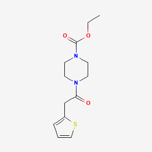molecular formula C13H18N2O3S B5682694 ethyl 4-(2-thienylacetyl)-1-piperazinecarboxylate 