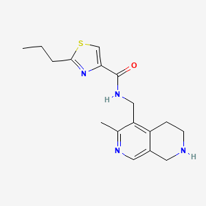 molecular formula C17H22N4OS B5682703 N-[(3-methyl-5,6,7,8-tetrahydro-2,7-naphthyridin-4-yl)methyl]-2-propyl-1,3-thiazole-4-carboxamide dihydrochloride 