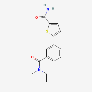 molecular formula C16H18N2O2S B5682722 5-{3-[(diethylamino)carbonyl]phenyl}thiophene-2-carboxamide 