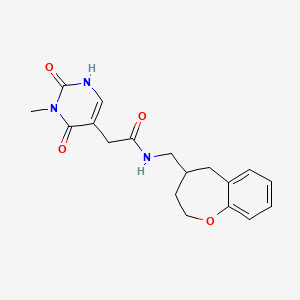 2-(3-methyl-2,4-dioxo-1,2,3,4-tetrahydropyrimidin-5-yl)-N-(2,3,4,5-tetrahydro-1-benzoxepin-4-ylmethyl)acetamide