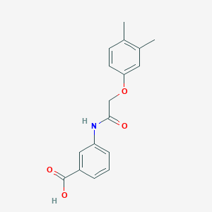 molecular formula C17H17NO4 B5682750 3-{[(3,4-dimethylphenoxy)acetyl]amino}benzoic acid 