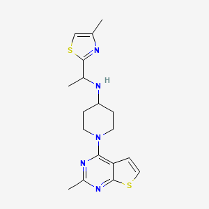 N-[1-(4-methyl-1,3-thiazol-2-yl)ethyl]-1-(2-methylthieno[2,3-d]pyrimidin-4-yl)piperidin-4-amine