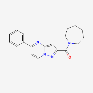 molecular formula C20H22N4O B5682787 2-(1-azepanylcarbonyl)-7-methyl-5-phenylpyrazolo[1,5-a]pyrimidine 