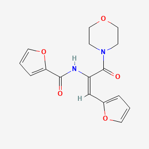 molecular formula C16H16N2O5 B5682797 N-[2-(2-furyl)-1-(4-morpholinylcarbonyl)vinyl]-2-furamide 