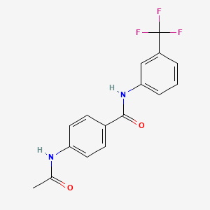 molecular formula C16H13F3N2O2 B5682836 4-(acetylamino)-N-[3-(trifluoromethyl)phenyl]benzamide 