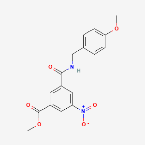 molecular formula C17H16N2O6 B5682854 methyl 3-{[(4-methoxybenzyl)amino]carbonyl}-5-nitrobenzoate 