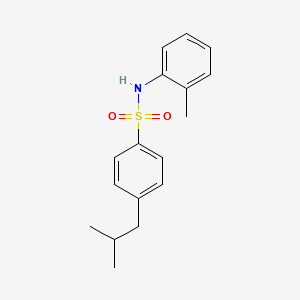 molecular formula C17H21NO2S B5682885 4-isobutyl-N-(2-methylphenyl)benzenesulfonamide 