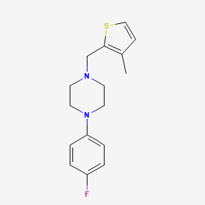 molecular formula C16H19FN2S B5682888 1-(4-fluorophenyl)-4-[(3-methyl-2-thienyl)methyl]piperazine 