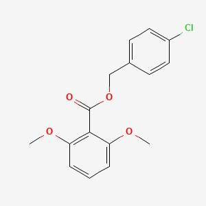 molecular formula C16H15ClO4 B5682893 4-chlorobenzyl 2,6-dimethoxybenzoate 