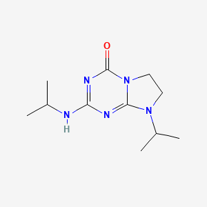 molecular formula C11H19N5O B5682897 8-isopropyl-2-(isopropylamino)-7,8-dihydroimidazo[1,2-a][1,3,5]triazin-4(6H)-one 