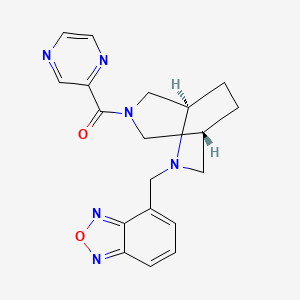 molecular formula C19H20N6O2 B5682921 4-{[(1R*,5R*)-3-(pyrazin-2-ylcarbonyl)-3,6-diazabicyclo[3.2.2]non-6-yl]methyl}-2,1,3-benzoxadiazole 