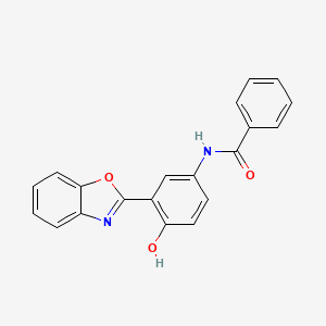 molecular formula C20H14N2O3 B5682938 N-[3-(1,3-benzoxazol-2-yl)-4-hydroxyphenyl]benzamide 
