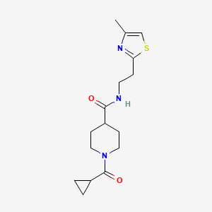 molecular formula C16H23N3O2S B5682951 1-(cyclopropylcarbonyl)-N-[2-(4-methyl-1,3-thiazol-2-yl)ethyl]-4-piperidinecarboxamide 