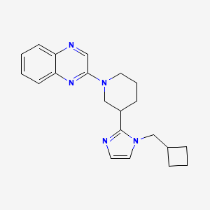 molecular formula C21H25N5 B5682968 2-{3-[1-(cyclobutylmethyl)-1H-imidazol-2-yl]-1-piperidinyl}quinoxaline 