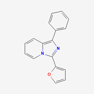 molecular formula C17H12N2O B5682976 3-(2-furyl)-1-phenylimidazo[1,5-a]pyridine 
