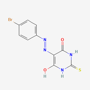 molecular formula C10H7BrN4O2S B5682994 2-thioxodihydro-4,5,6(1H)-pyrimidinetrione 5-[(4-bromophenyl)hydrazone] 